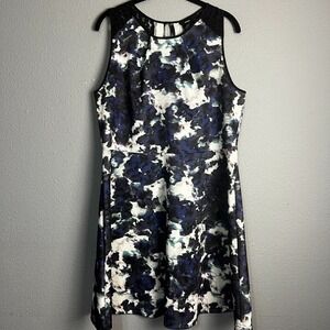 Mossimo Dress Fit & Flare Floral Print Lace Detail Sleeveless Church Office XL‎